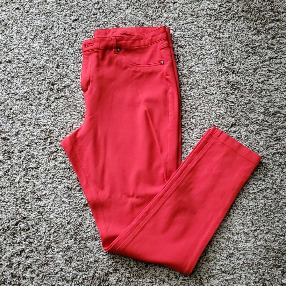 Red leggings